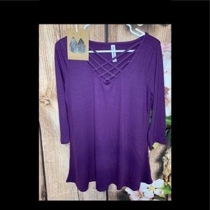 Triple Lattice Zenana Top